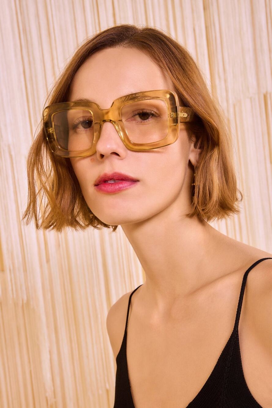 Ulla Johnson Daphne Oversized Sunglasses in Ochre